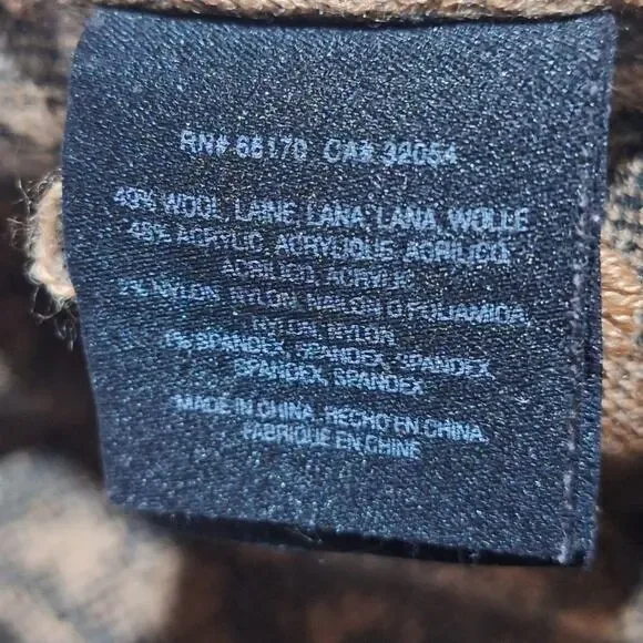 Moth by Anthropologie Pants Women's Medium Leopard Print Knit Wool Blend Mobwife - Picture 9 of 10